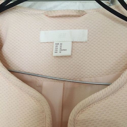 PINK MANTO PIQUE H & M SIZE 42