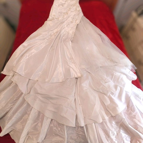 Demetrios wedding dress new, white, size M 38 10 with handmade corset