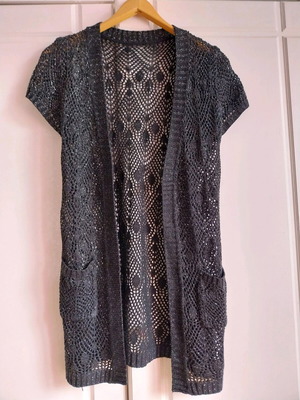 No Stress midi knitted cardigan like new, black size M