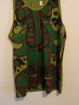 Sleeveless shirt new, size M, green, 100% cotton