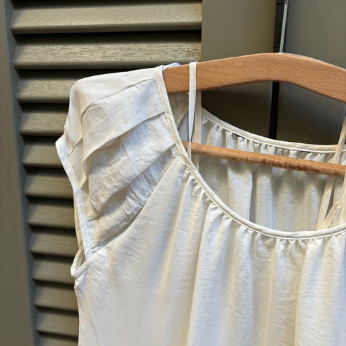 Zara satin white dress like new, knee-length