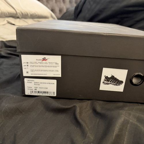 Plein Sport Shoes Size 45 Like New Black Silver