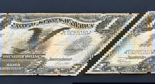 1 Dollar “Black Eagle” 1899 Silver Certificate! Υπογραφές Speelman/White!!