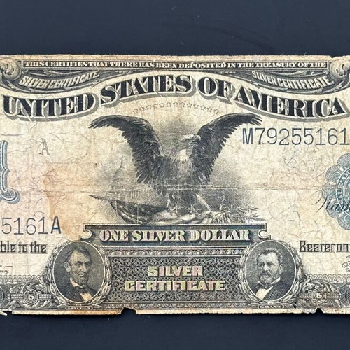 1 Dollar “Black Eagle” 1899 Silver Certificate used with Speelman/White signatures