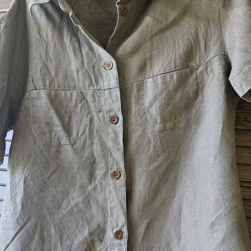 Linen women's shirt like new, brown, size M