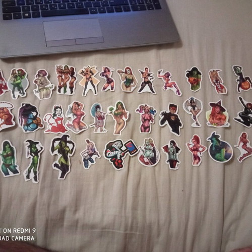 Stickers with sexy young women new