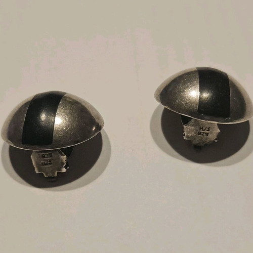 Silver 925 clip on earrings minimalist, like new, antique style