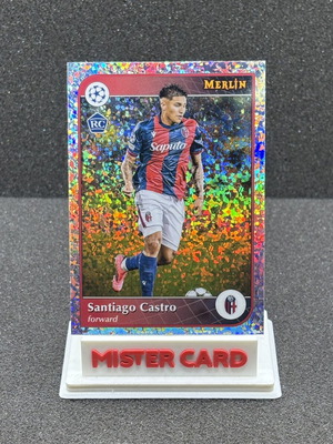 2024-25 Merlin UEFA Club Competitions Santiago Castro Rookie Mini-Diamond card near mint