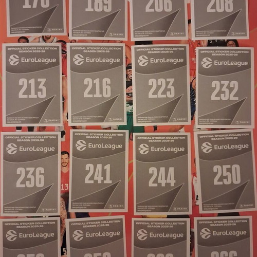Panini Euroleague 2025-2026 sticker order like new