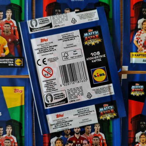 Euro 2024 Topps/Lidl album with cards and packets like new