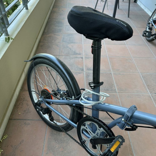 Btwin Folding Bike 120 grey/blue, like new, 6 gears