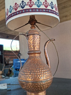 Bronze table lamp handmade, used, 49 cm height