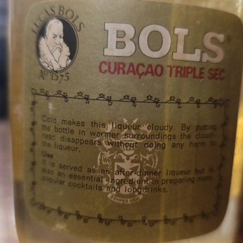 Vintage Bols Curaçao Triple Sec Liqueur 750ml 39% Vol