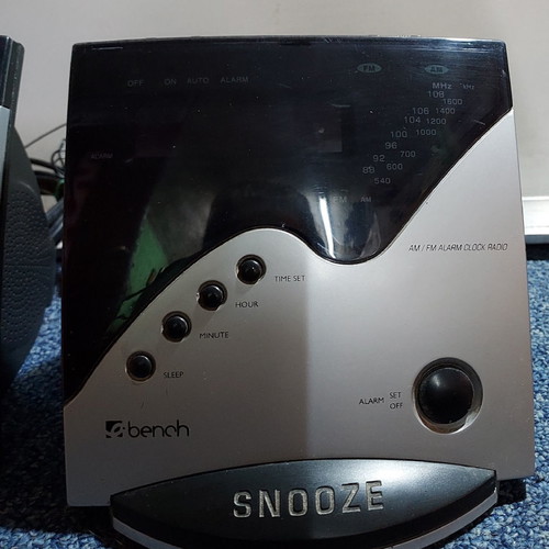 Table clock radio used with AM/FM and alarm