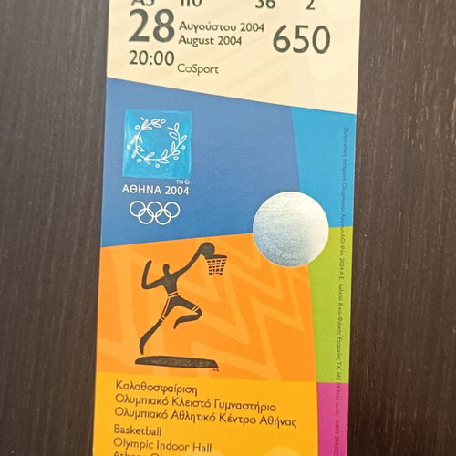 Basketball Final Tickets Athens 2004 Olympics like new, set of two