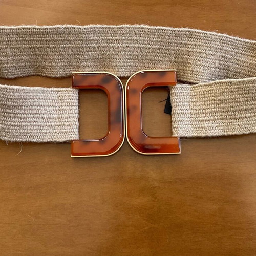Zara women's belt elastic with buckle, like new, beige, size 75