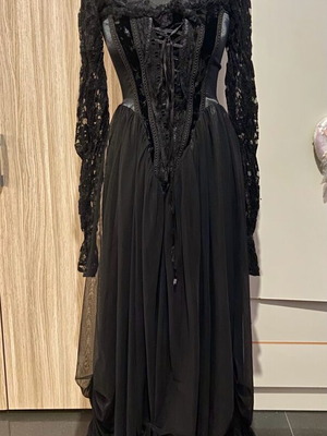Gothic Victorian dress like new, size XS/S, black