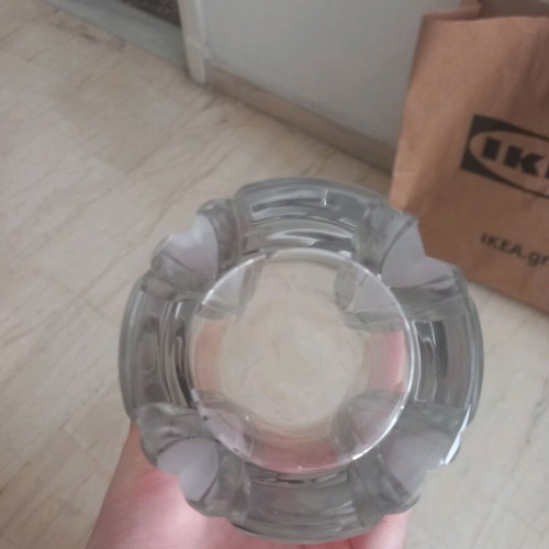 Vintage crystal vase used, Bohemian crystal Christian d arte