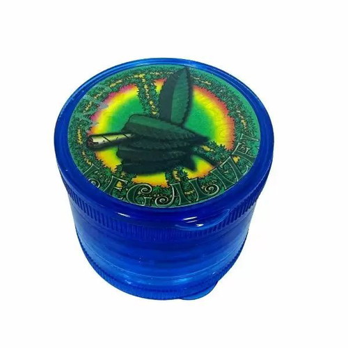 Plastic grinder 55 x 35mm 4-position blue