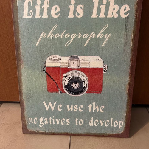Turquoise Villart Life is like photography wall art new, 35x45