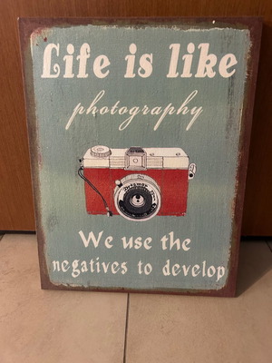 Turquoise Villart Life is like photography wall art new, 35x45