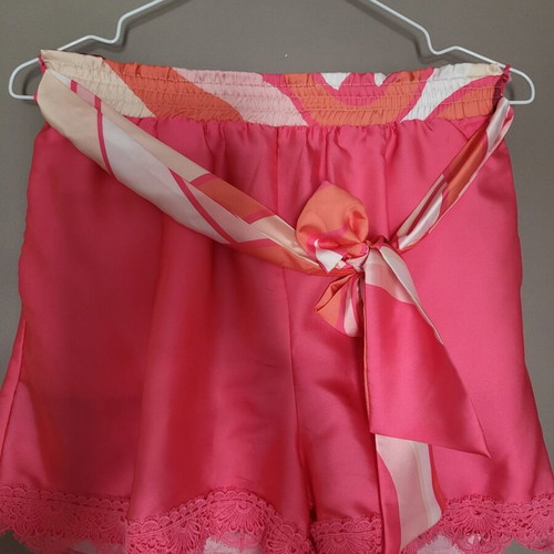 Kimono and Bermuda set Lynne size M like new, red and orange