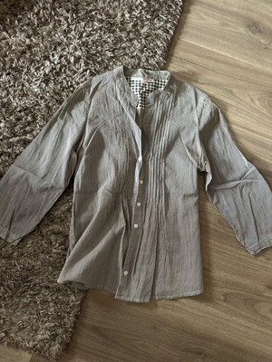 Striped brown shirt used, size large
