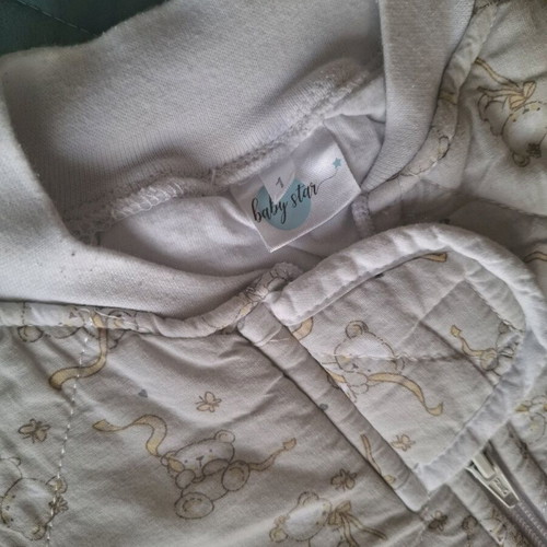 Baby Star sleeping bag white-beige with bears No 1 like new