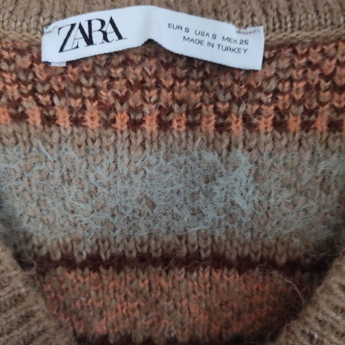 Zara crop sweater new, multicolor, size S/M