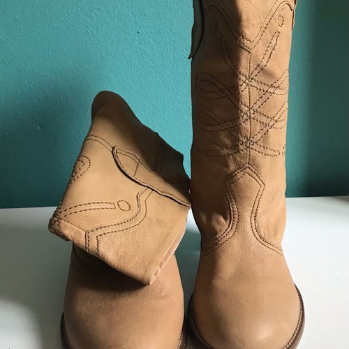 Bershka leather ankle boots like new, beige, mid-calf, size 39
