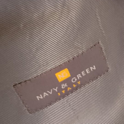 Navy & Green linen jacket medium size like new, blue
