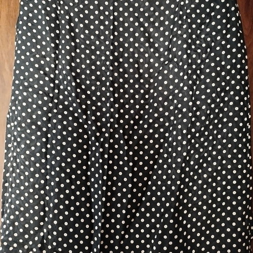 Skirt in black and white polka dots like new, size S