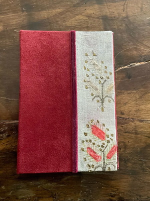 Χειροποίητο ντοσιέ με δερματίνη και παλιό τσεβρέ, καινούργιο