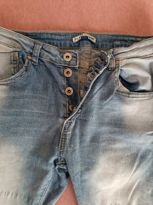 Vintage skinny jeans women used, size 38, Place Du jour, blue
