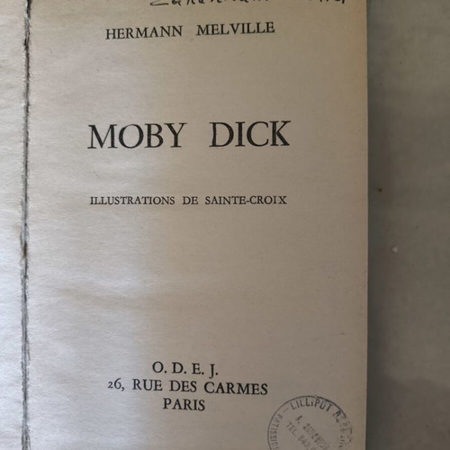 Moby Dick by Hermann Melville used edition 1962 ODEJ Paris French
