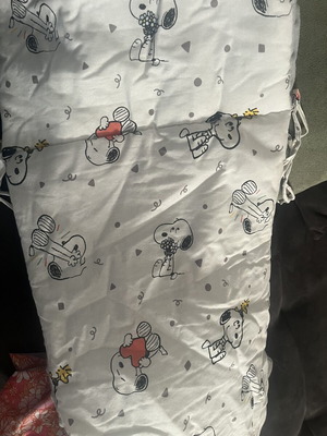 Snoopy crib bumper