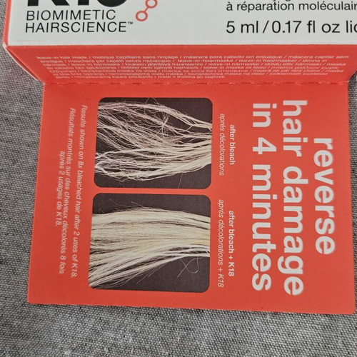 Hair Leave-in Molecular Repair Mask 5ml K18 used