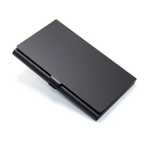 Plastic business card holder, black