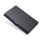 Plastic business card holder, black