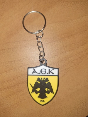 A.E.K. Keychain handmade 3D printed with emblem