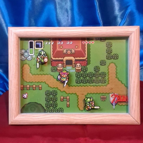 SNES Diorama 2D decorative frame with Zelda new