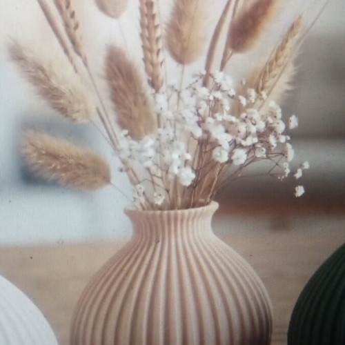 Blue decorative vase 3D printed, height about 9 cm