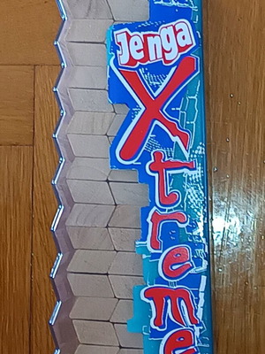 Jenga Xtreme επιτραπέζιο παιχνίδι σαν καινούργιο, 1 κουτί