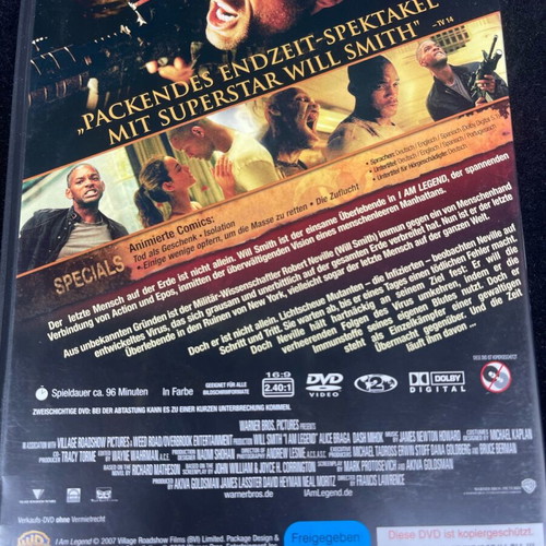 I Am Legend DVD used, action genre