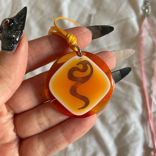 Set of two colored necklaces new, pink and orange