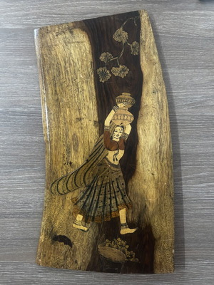 Indian Decorative Wood Inlay Art Panel like new