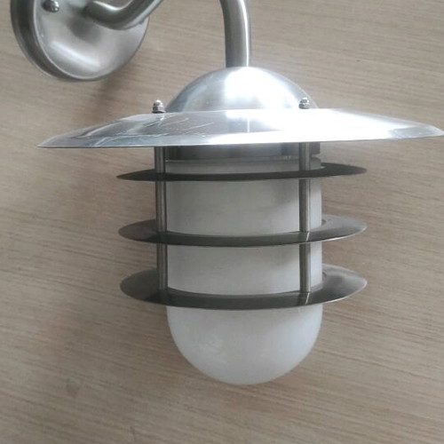 Outdoor wall lamp fire lantern, iron and glass, IP44