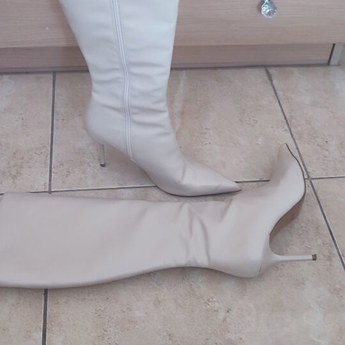 Zara tall boots beige, size 40, like new
