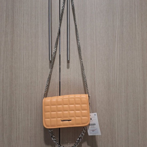 Bershka orange shoulder bag new with 2 chains