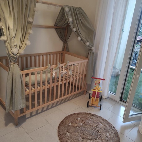 Homy Plus baby cot with Coco Latex 10 cm mattress